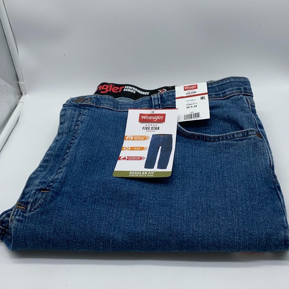 Wrangler Five Star Premium Performance Series Men’s Jeans Size 42W x 29L